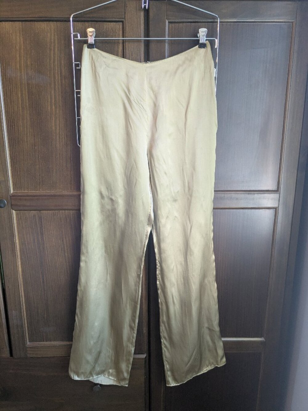Weekend Stories Silk Wide‑Leg Pants – Size S